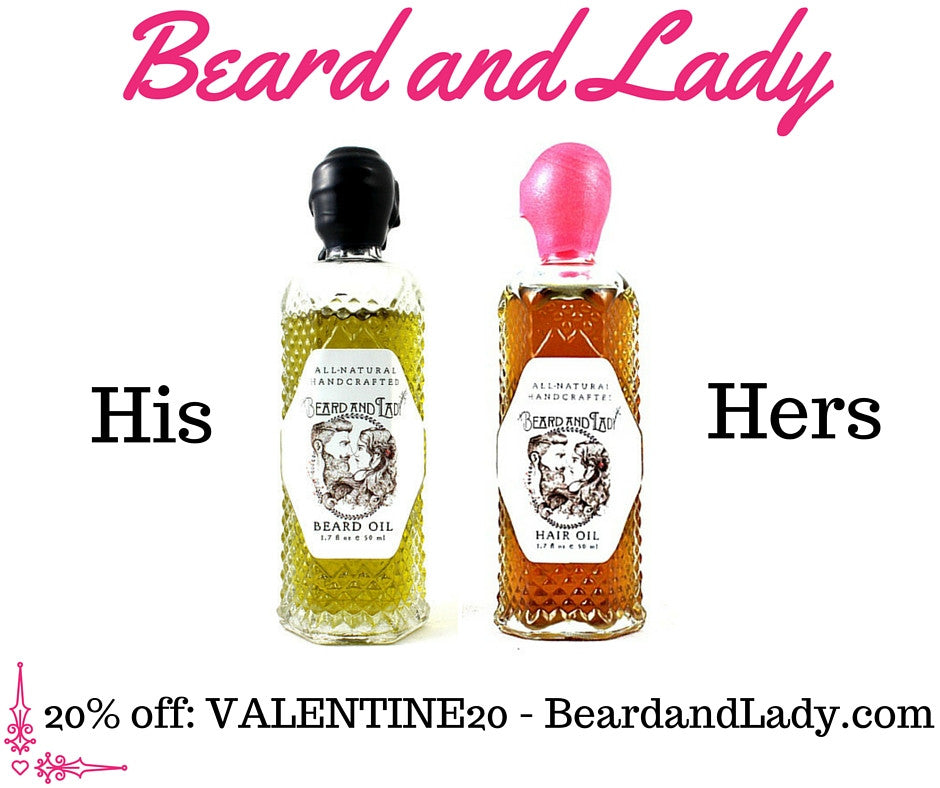 Happy Valentines Day with 20% Off and New Hair Oil Bottle - HIS and HERS